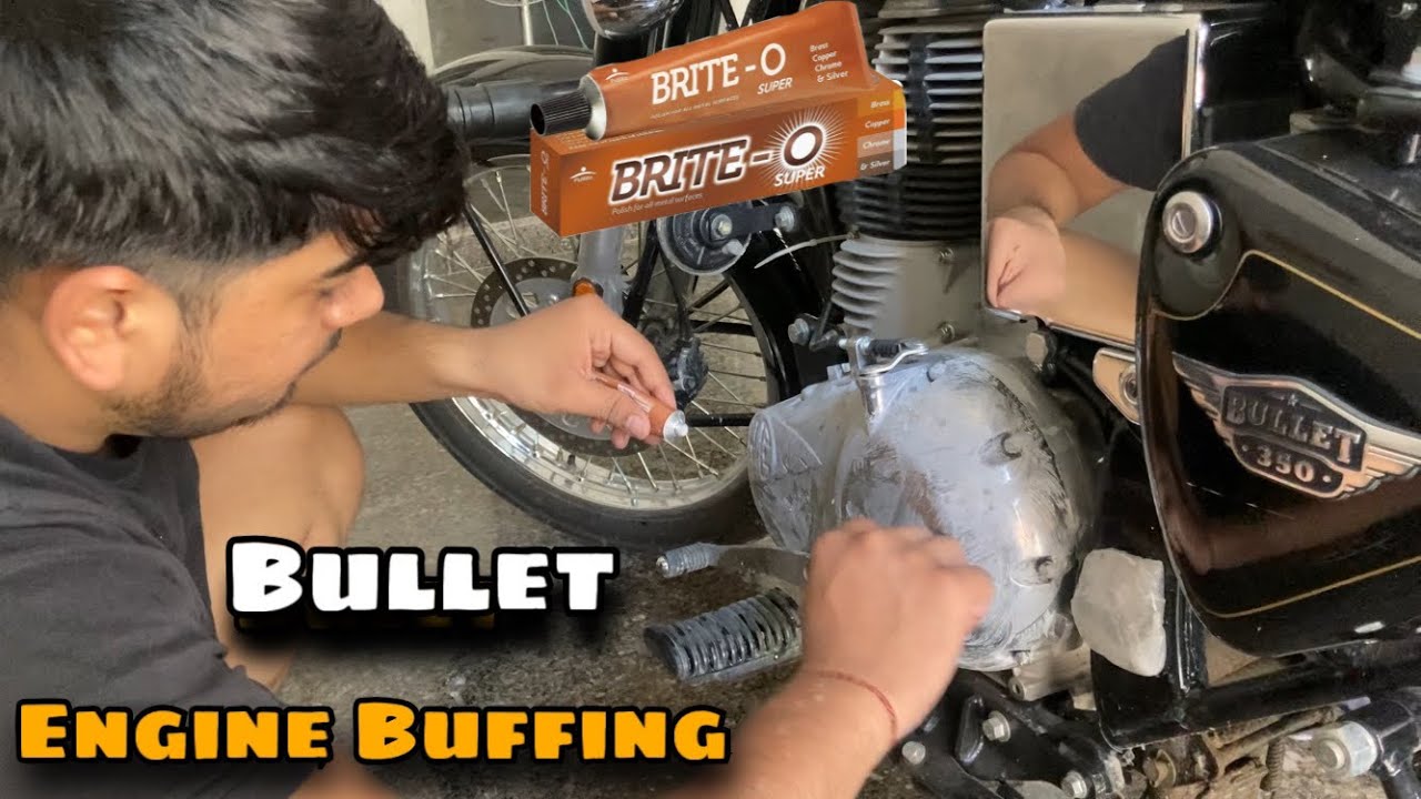 Полировка двигателя Bullet с помощью Brite-O #полировка @ElvishYadavVlogs @FukraInsaan