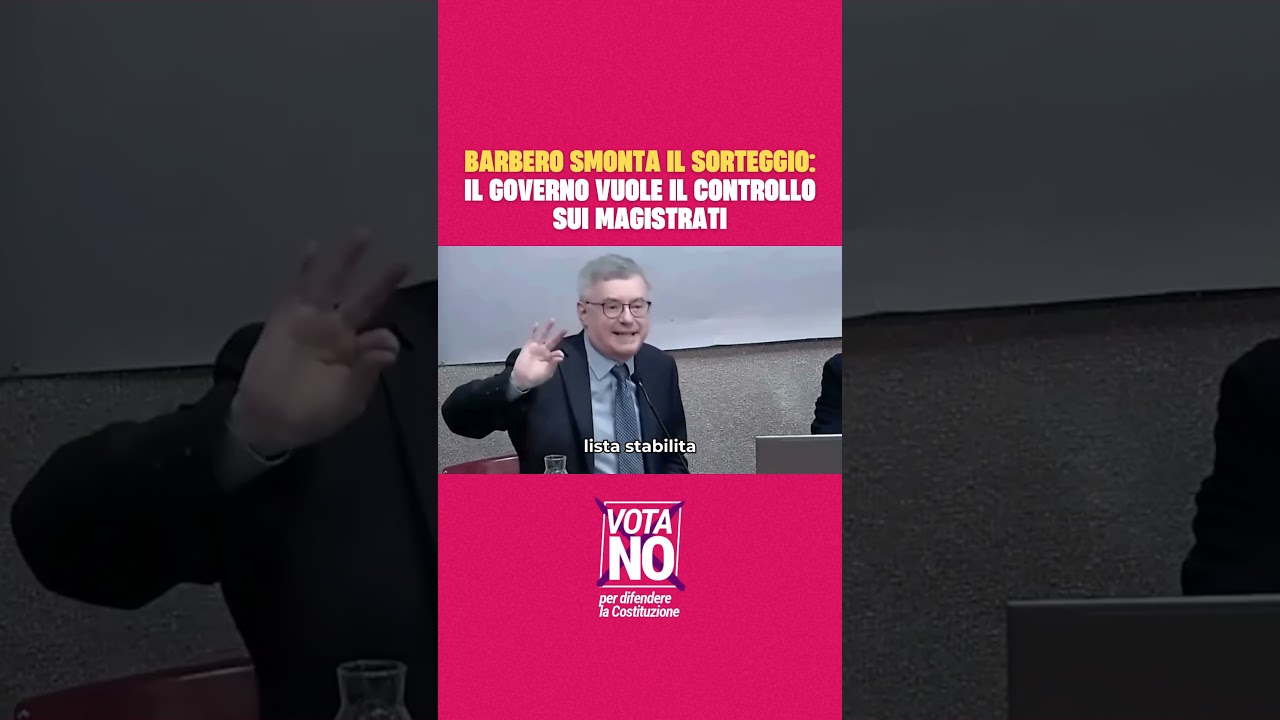 Partito Democratico Referendum Giustizia 2026 Barbero NO contro il Sorteggio