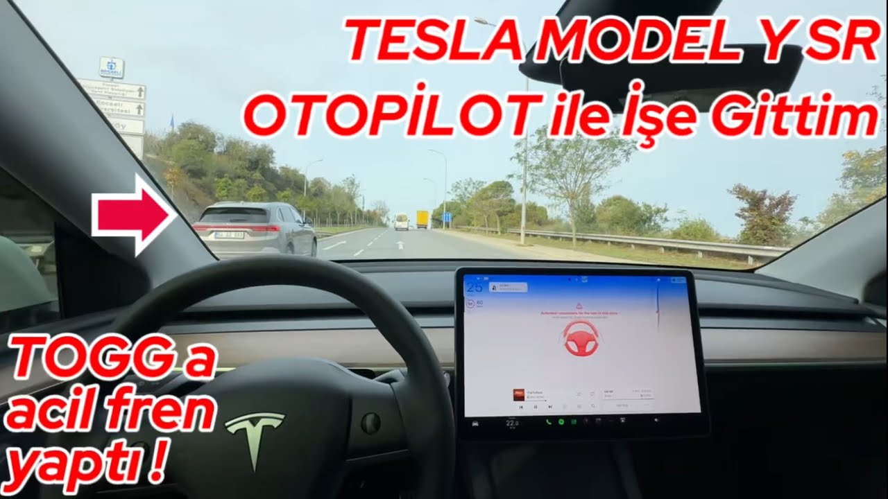 TESLA MODEL Y SR OTOPİLOT İLE TRAFİKTE İŞE GİTMEK | OTOPİLOT | TESLA | TÜKETİM