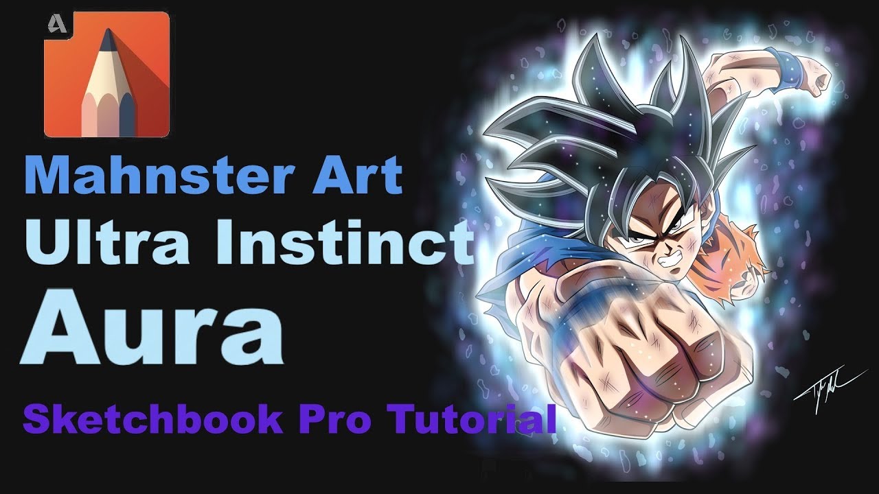 How to Draw ULTRA INSTINCT AURA | Dragon Ball Super | Sketchbook Pro Tutorial | Mahnster Art