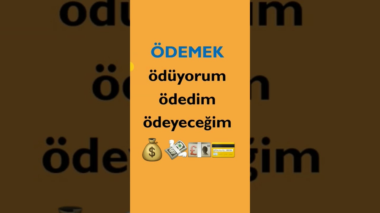 платить &Ouml;DEMEK #турецкий #rus&ccedil;a #турецкийязык #глаголы #платить #&ouml;deme #shorts