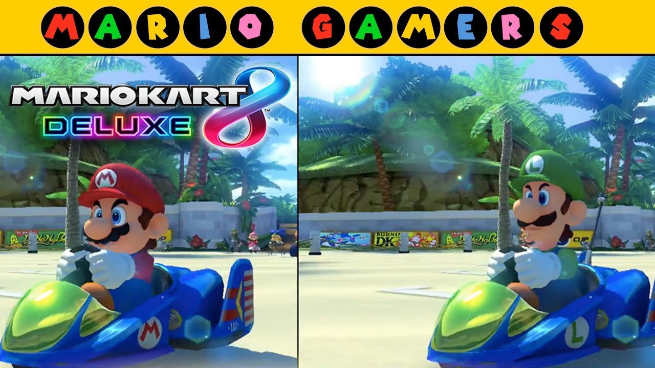 Mario Kart 8 Deluxe - Mario vs Luigi (Multiplayer) - Shell Cup 50cc