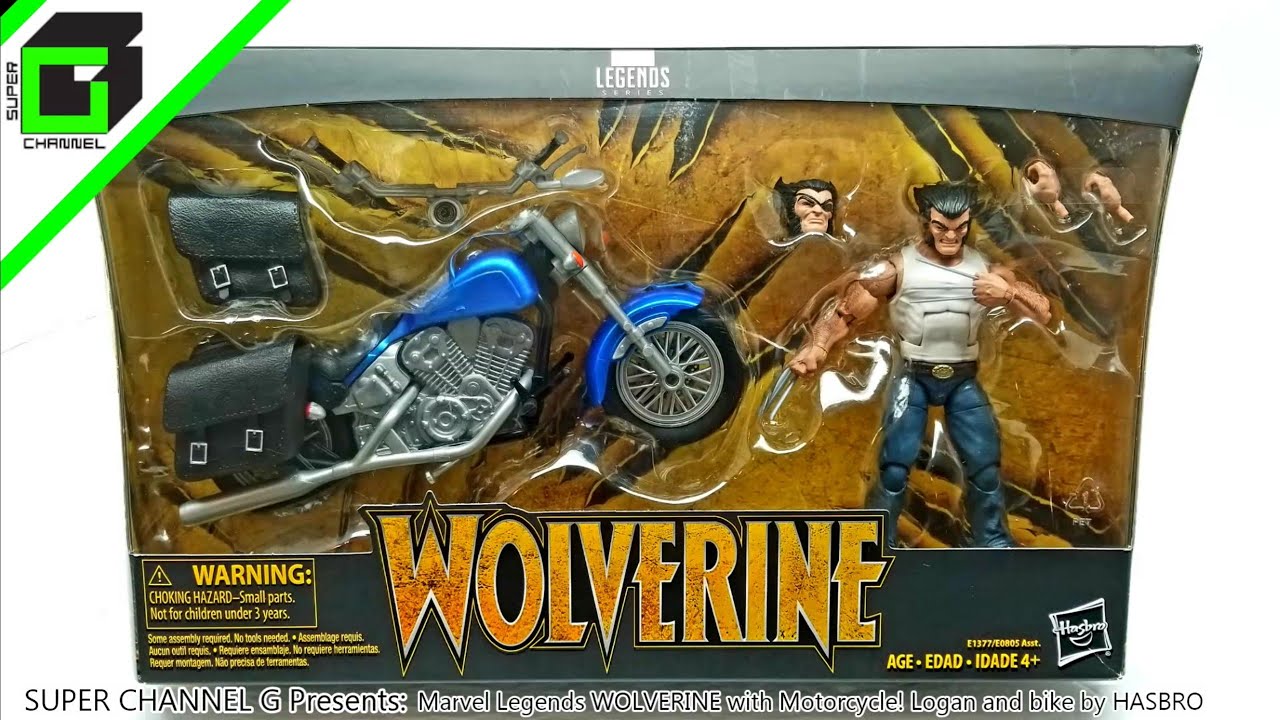 Marvel Legends WOLVERINE and motorcycle set by HASBRO from GAMESTOP!