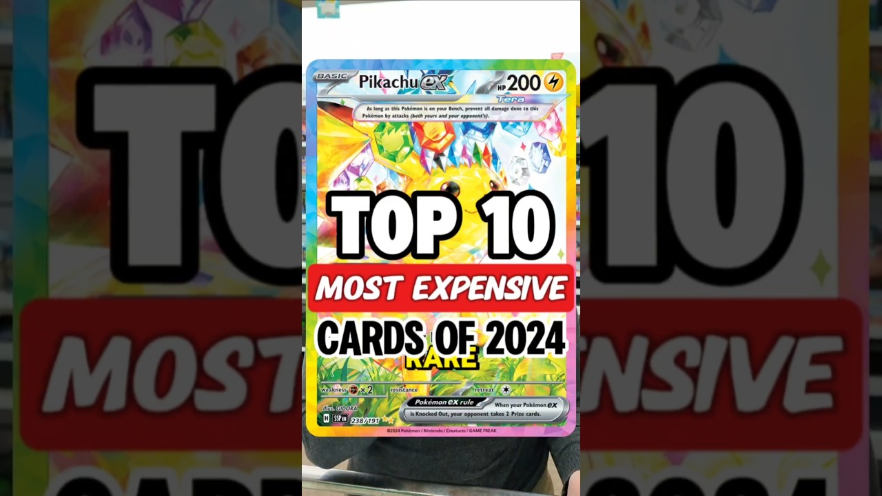10 самых дорогих карт покемонов 2024 года #pokemoncards #pokemontcg #top10 #pokemon #pkmncards