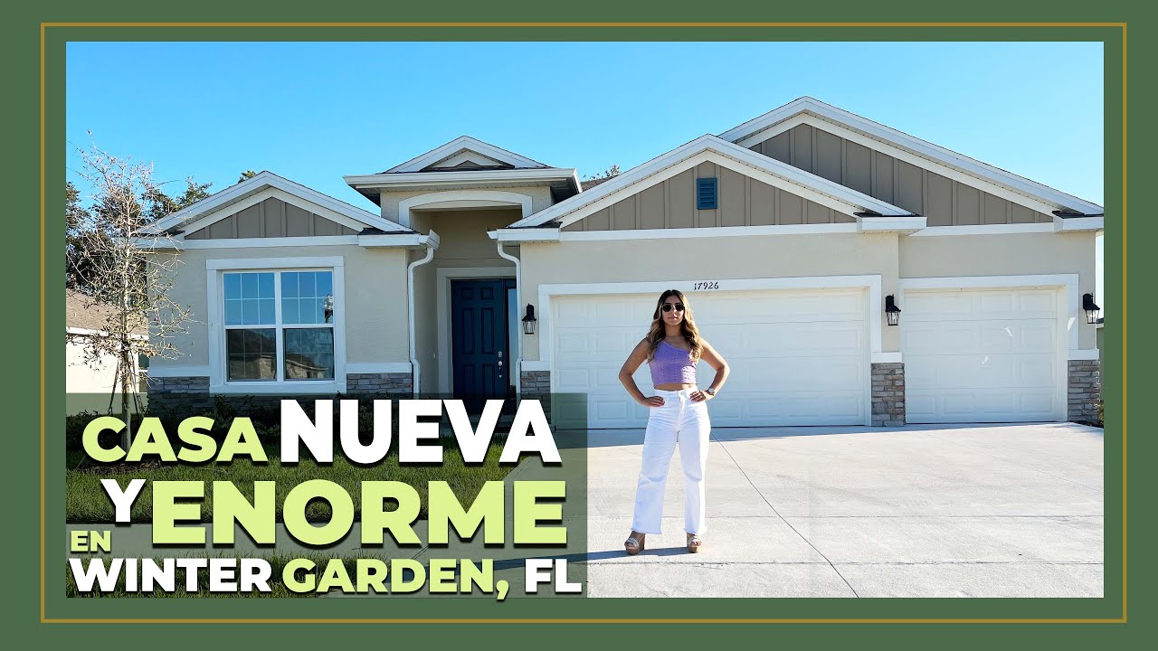Casa Nueva y ENORME en zona exclusiva de Orlando, FL: Winter Garden, FL. | Paola Díaz