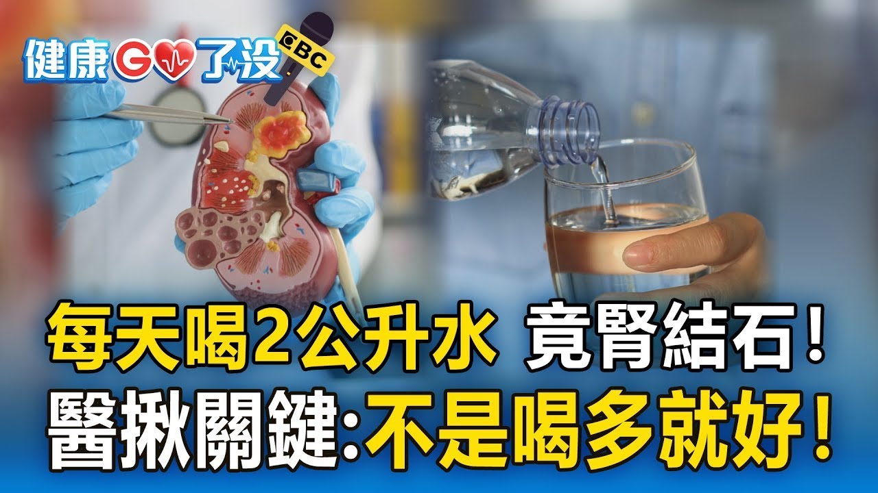 【健康GO了沒】 每日喝2公升水竟腎結石 醫公開:4招正確護腎補水！／養身變傷身？每日一杯蔬果汁竟「這超標」確診肝癌／高蛋白飲食傷腎？！「這類人」吃多超危險！