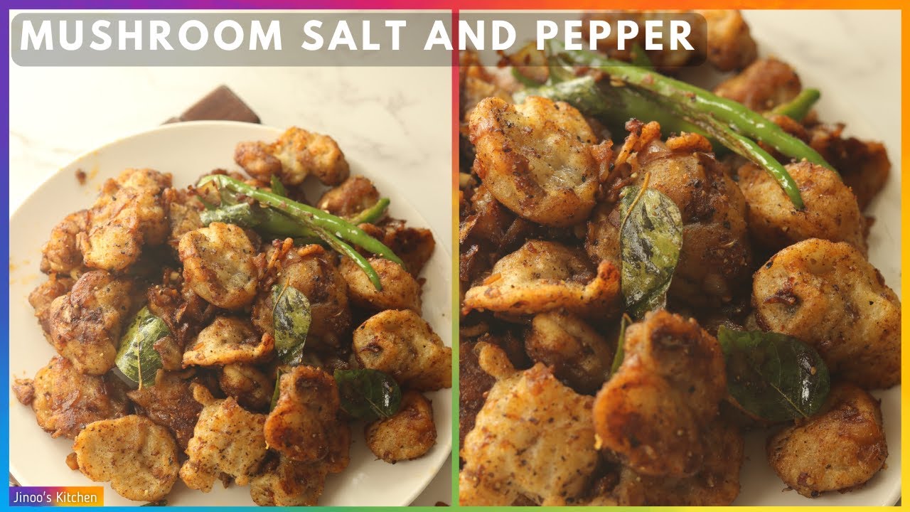 Mushroom Salt and Pepper Recipe | Restaurant Style Mushroom Pepper Fry
