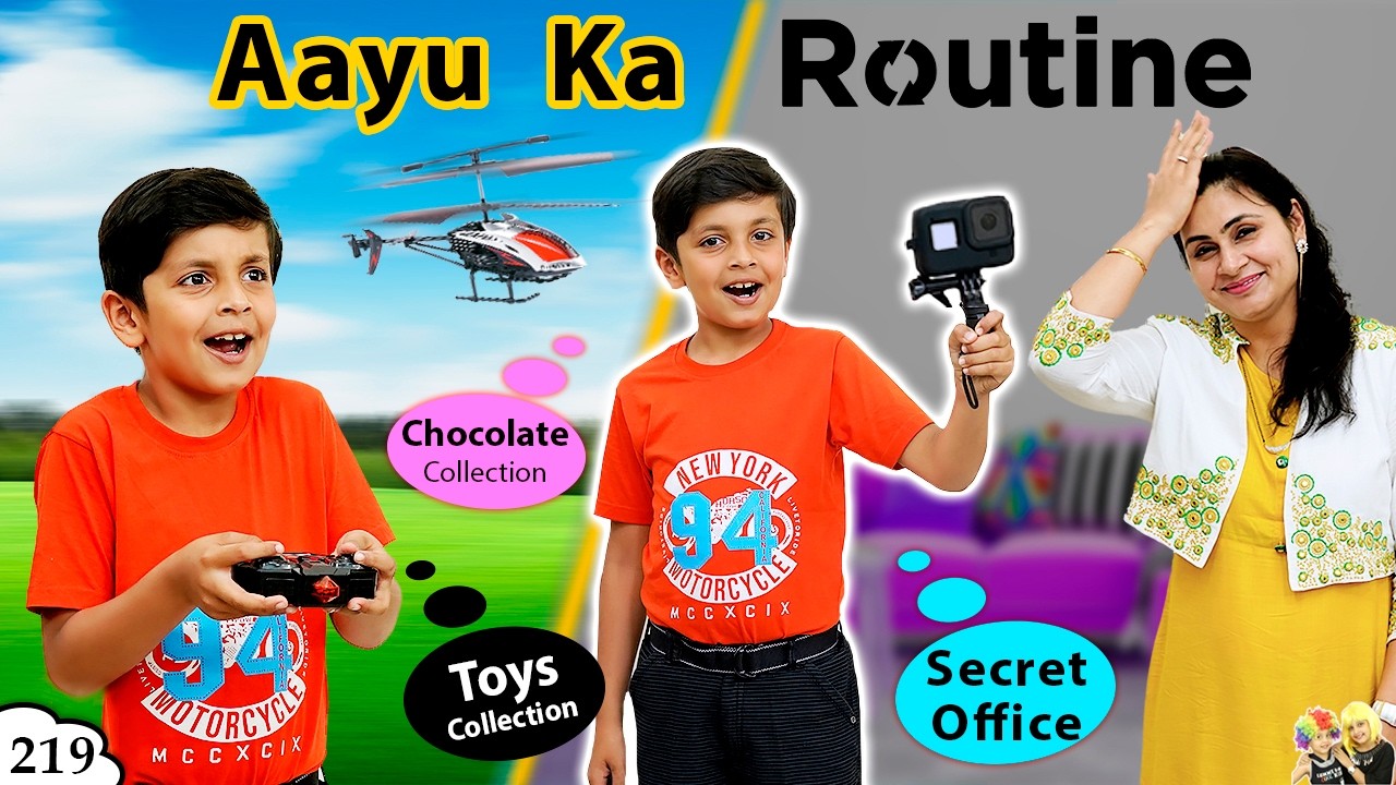 AAYU KA DAILY ROUTINE | Chocolate Collection | Secret Office Home tour | Ep 219 Aayu and Pihu Show