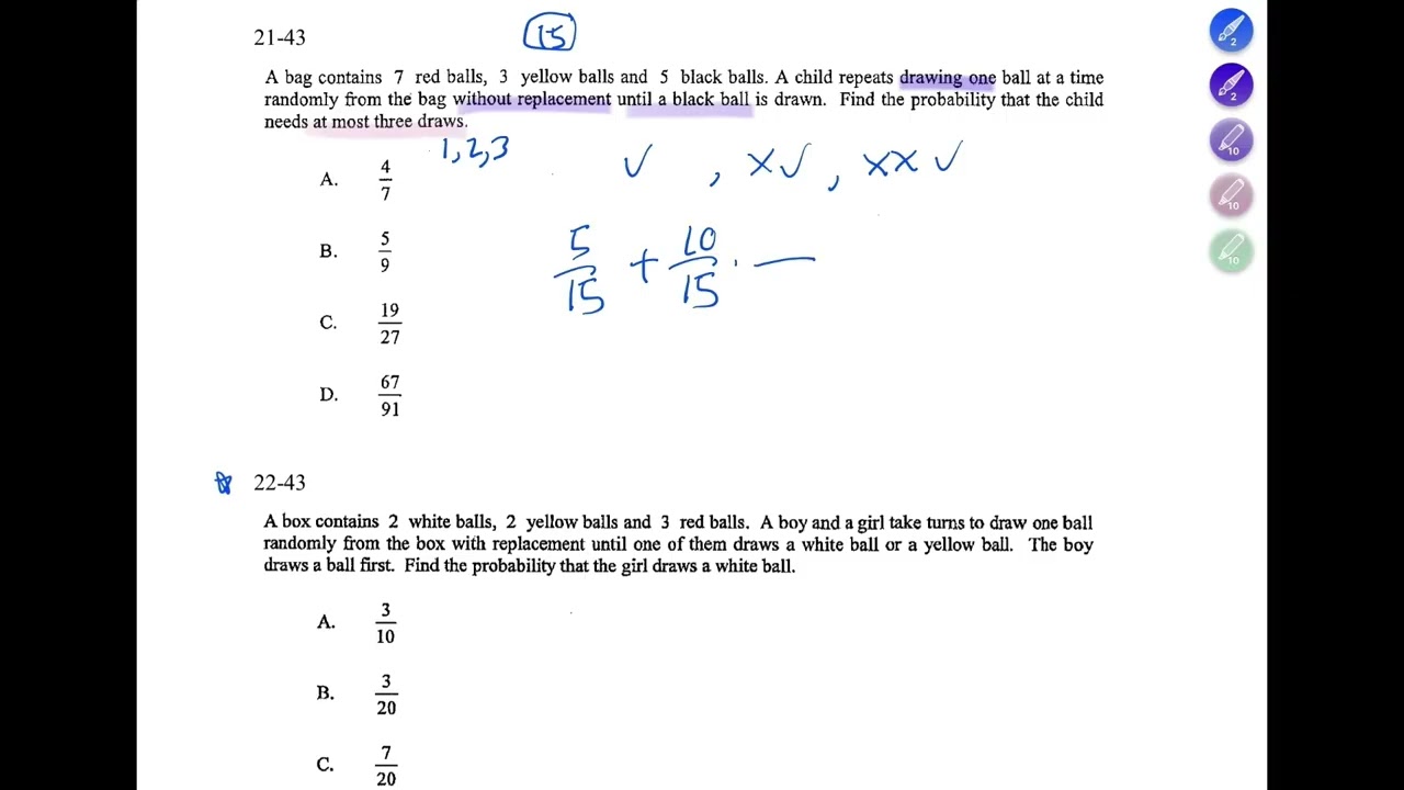 HKDSE Math 2021 Q43 Paper2 More Probability