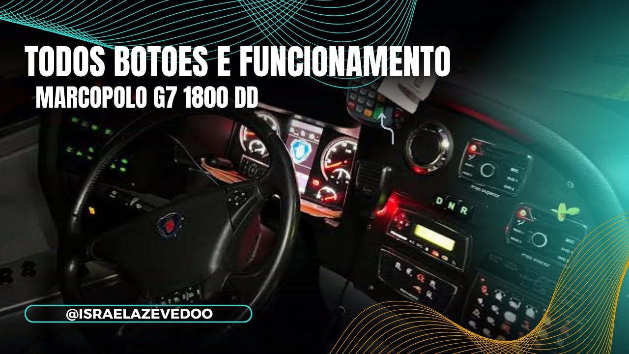 Funcionamento do câmbio opticruise e todos botões do marcopolo g7 1800 DD #sussantur 