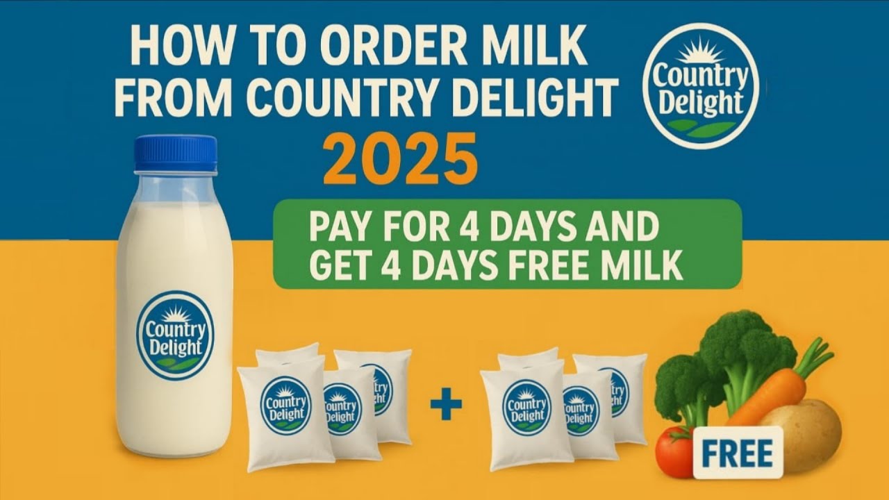 How To Order Milk From Country Delight 2025 | Order Free Milk and Free Vegetables | 4+4 milk offer