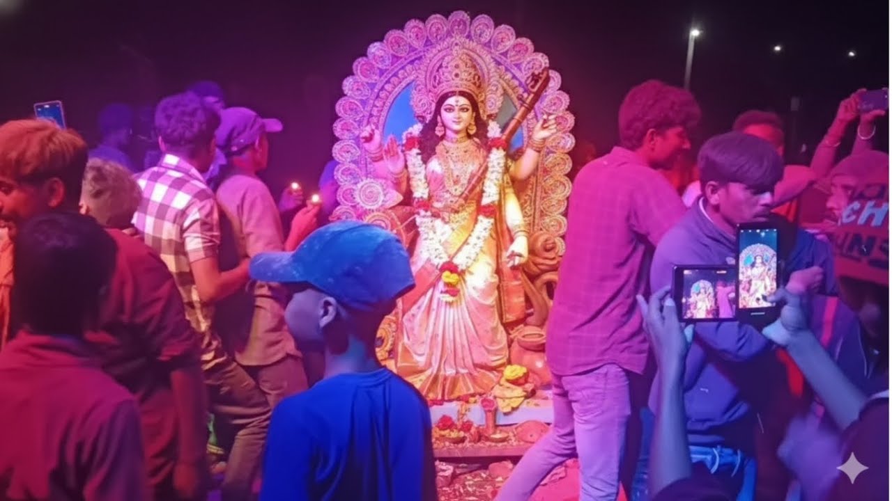 Maa saraswati puja visarajan dance village || gav ke logo ka visarajan dance dekhiye 