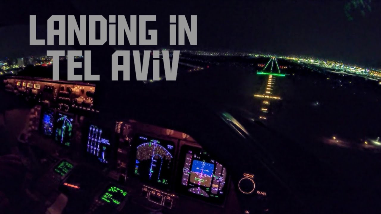 **HOW to LAND Boeing 747** Night Landing in Tel Aviv  (TLV) - Cockpit View