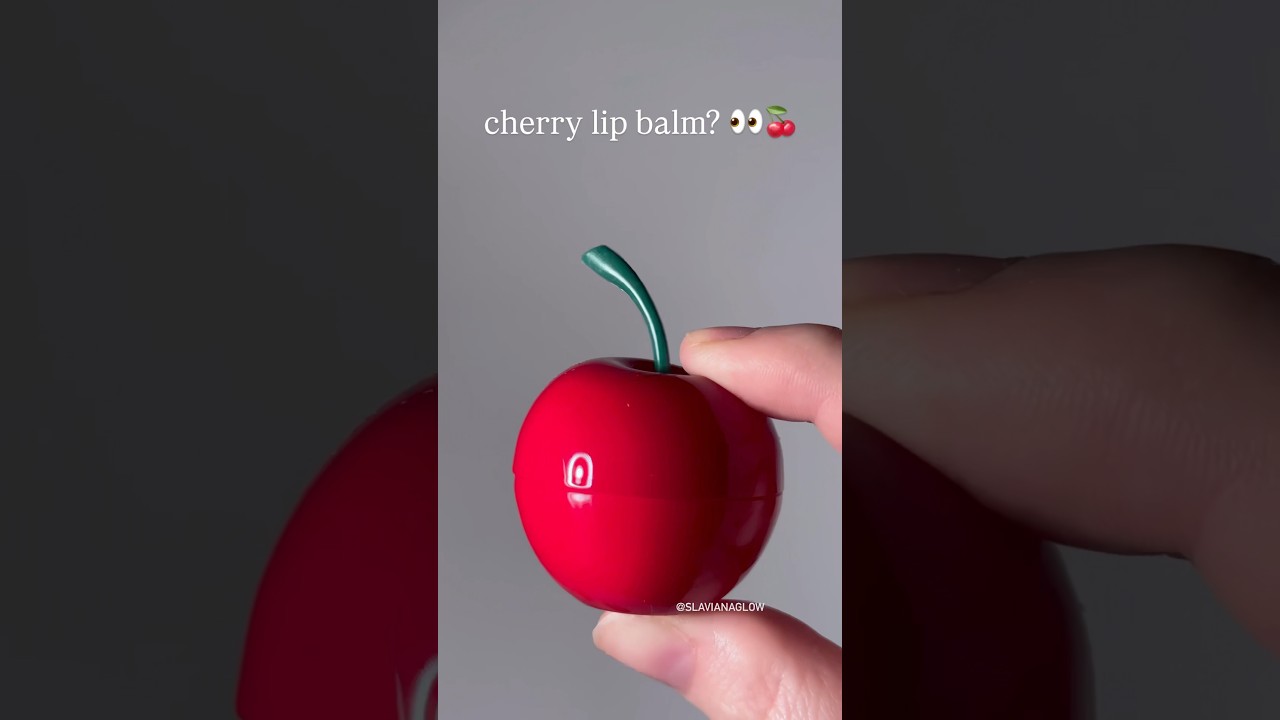 adorable cherry lip balm from tony moly is almost too cute to use ✨ #cherrybalm #makeup
