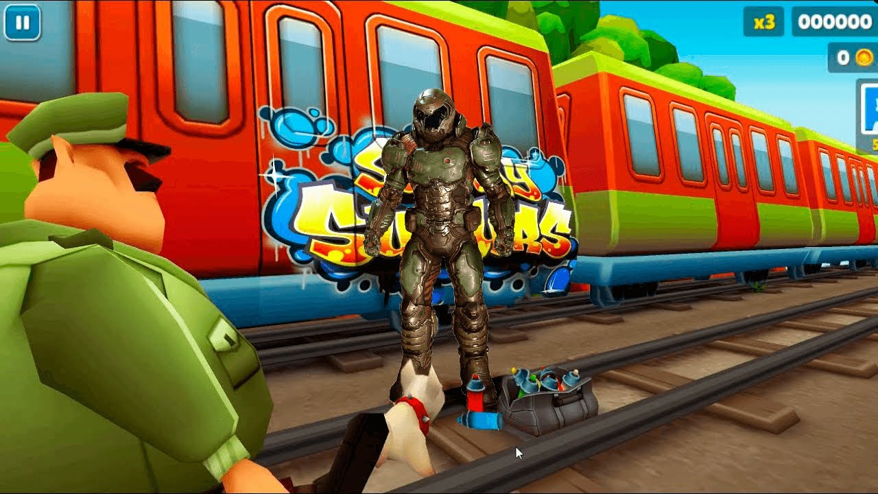 Subway Surf, but it's Doom Eternal remix or just metal, whatever...
