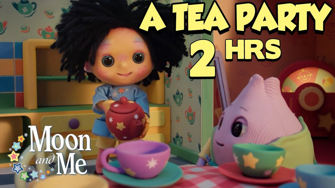 A Tea Party with Moon Baby ☕ MOON and ME 🌙 2 HOURS of Relaxing Bedtime Stories for Kids