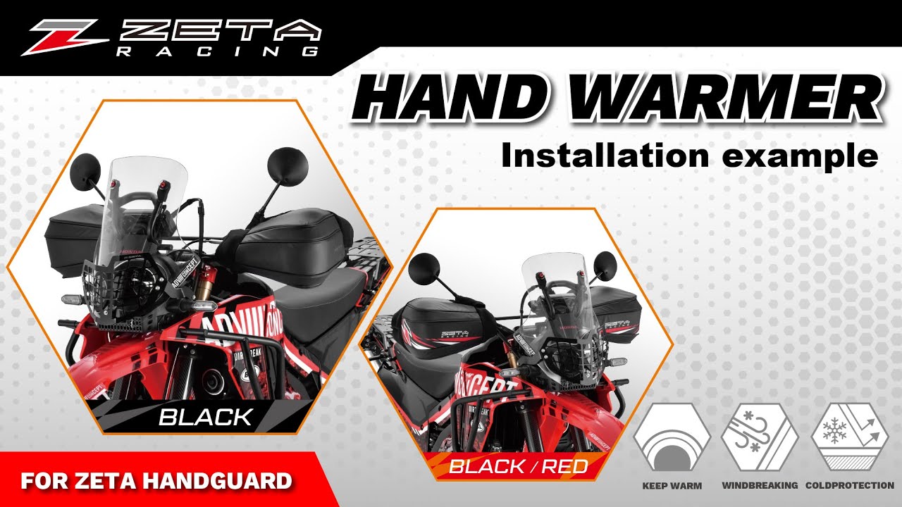 ZETA Racing Hand Warmers: Installation example