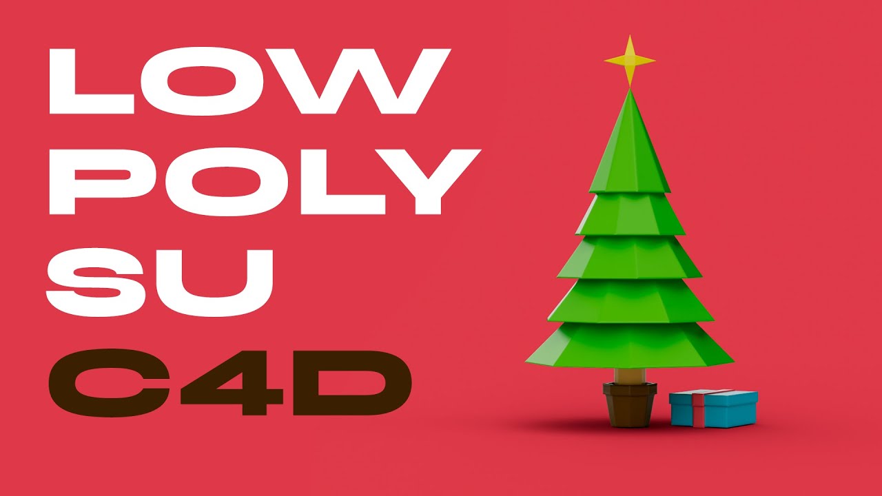 Come creare un'illustrazione 3D in stile Low Poly 🎄🎁