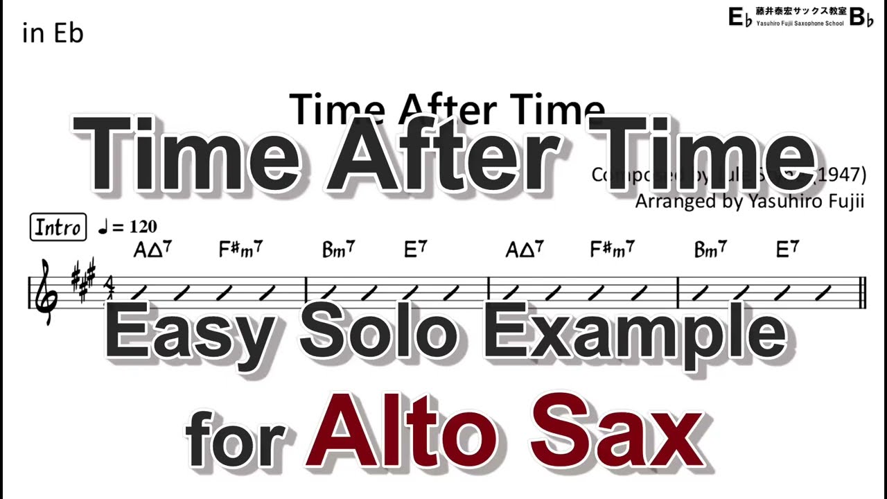 Time After Time (Jazz) - Easy Solo Example for Alto Sax