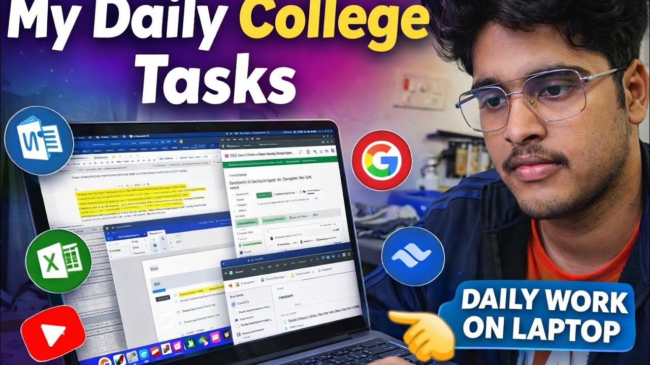  Day (3rd vlog) Daily College Work on Laptop | My Student Life Vlog