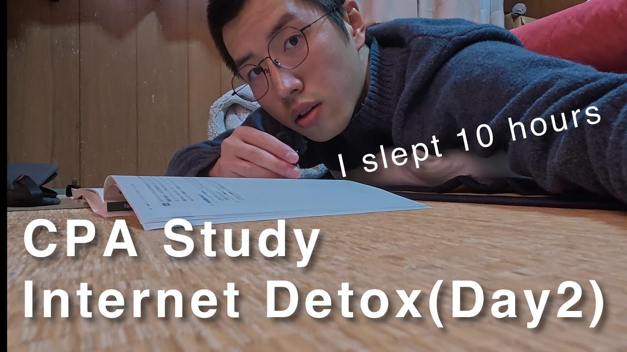 【Vlog】I Have ZERO Focus but Kept Studying (CPA Study & l Internet Detox Day2)【USCPA Study Challenge】