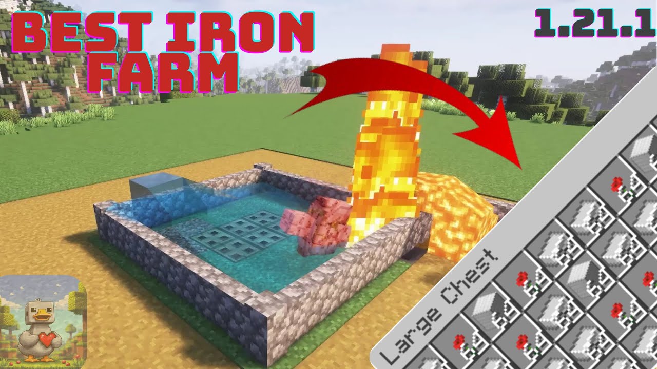 BEST IRON FARM in MINECRAFT | Simple & Effective