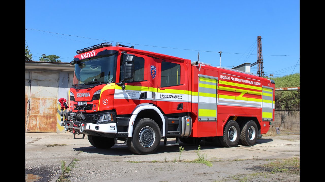 TECHNIKAIZS.CZ: Čtveřice CAS 30/8000/480-S2Z Scania P500XT omladila vozový park drážních hasičů