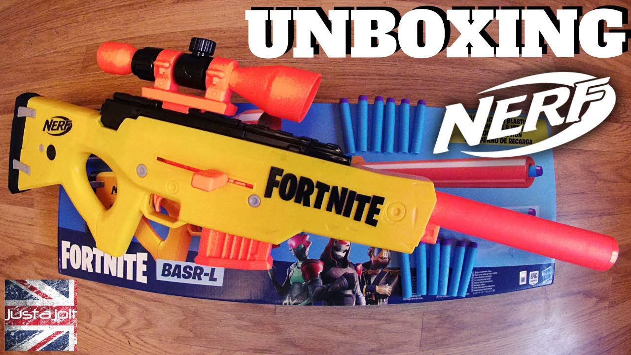 New Nerf Fortnite BASR-L Unboxing: Fortnite Nerf Sniper Rifle Goodness