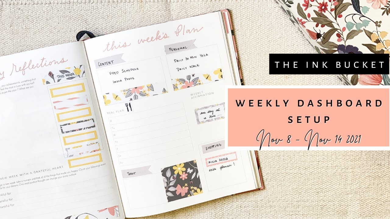 Ink Bucket Planner | Weekly Dashboard Setup | Sanjana Raj