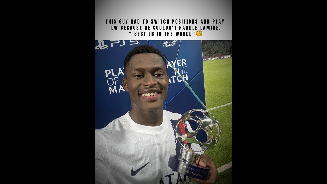 apparently he &ldquo;pocketed&rdquo; yamal😭😭😭 #barcelona #lamineyamal #nunomendes #trendingnow #shorts