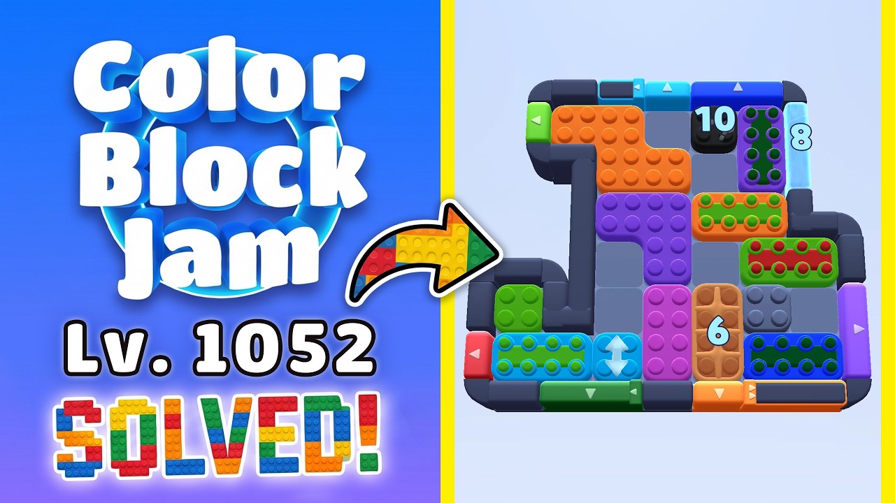Color Block Jam Poziom 1051 (1052) | Wszystkie zagadki rozwiązane! 🎯