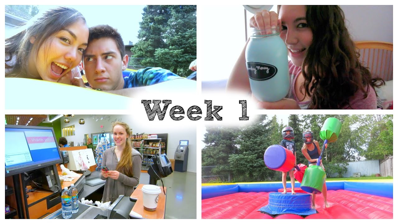 Weekly Vlog 1 | boyfriend leaving, bouncy houses, college countdown, and DIYs