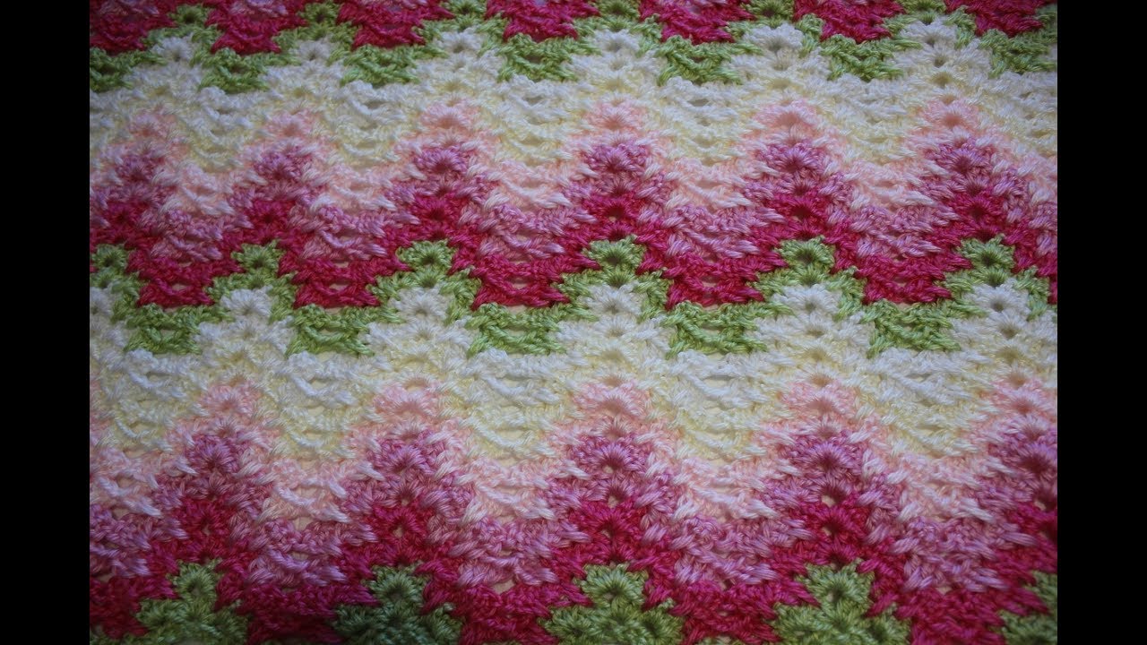 How to Crochet the Grandma Spiked My Ripple Blanket Stitch/ Amish afghan/Heart Beat Ripple