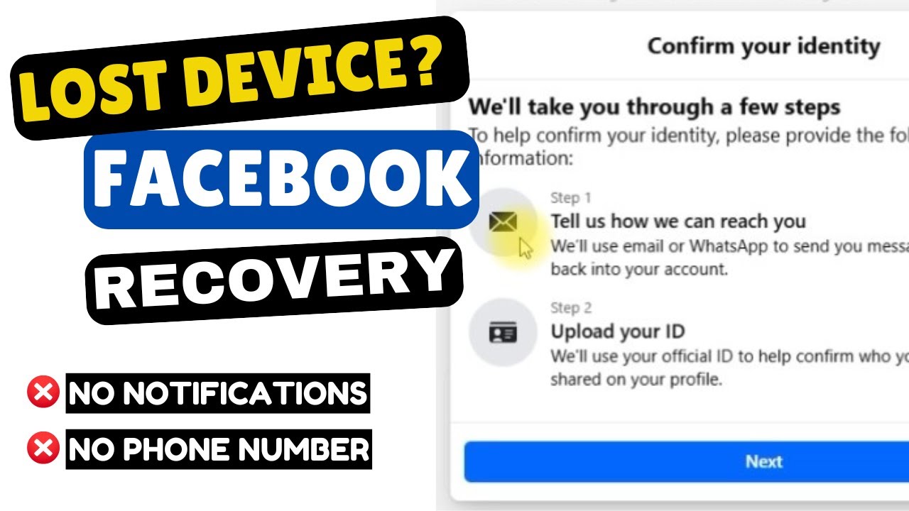 How to Recover Facebook Account Without Phone or Number | Lost Device Facebook Recovery