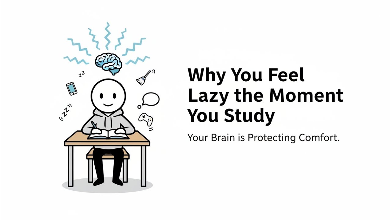 Why You Feel Lazy the Moment You Start Studying#human behavior #psychology.