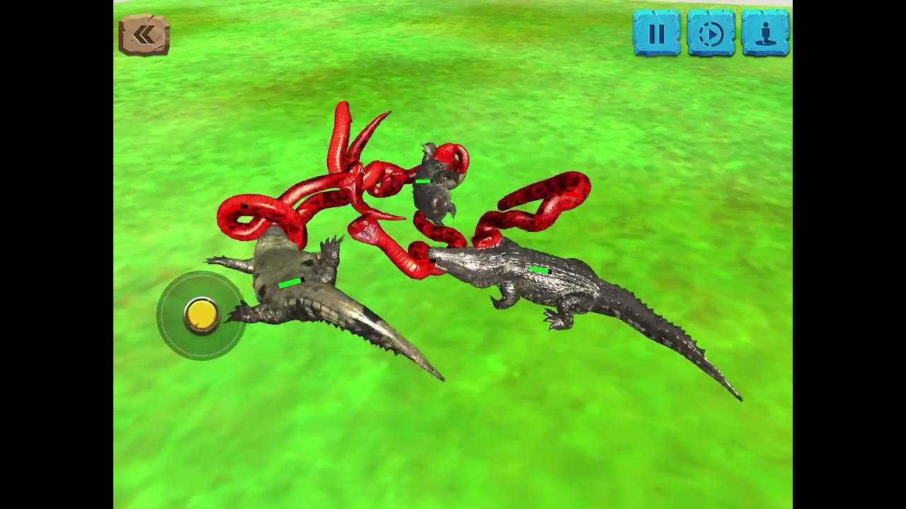 Three big crocodiles vs six big snakes #animalrevoltbattlesimulator