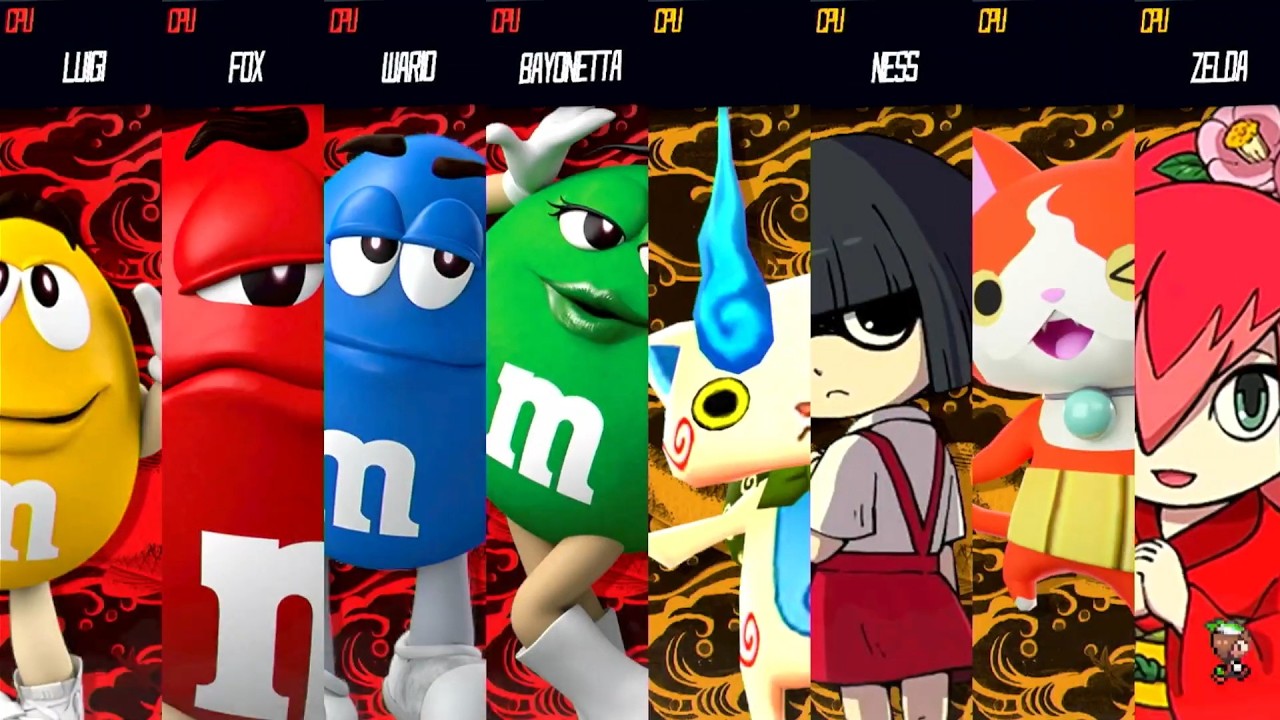 M&M's Vs Yokai Watch Team Battle - Requested Smash Bros Battle
