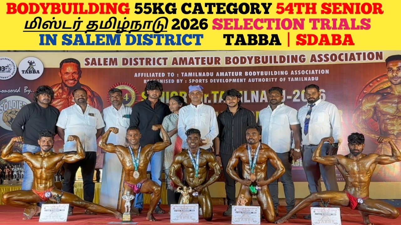 #Bodybuilding 55KG CATEGORY | 54TH SENIOR Mr.TAMIL NADU 2026 | Selection trials in SALEM DISTRICT