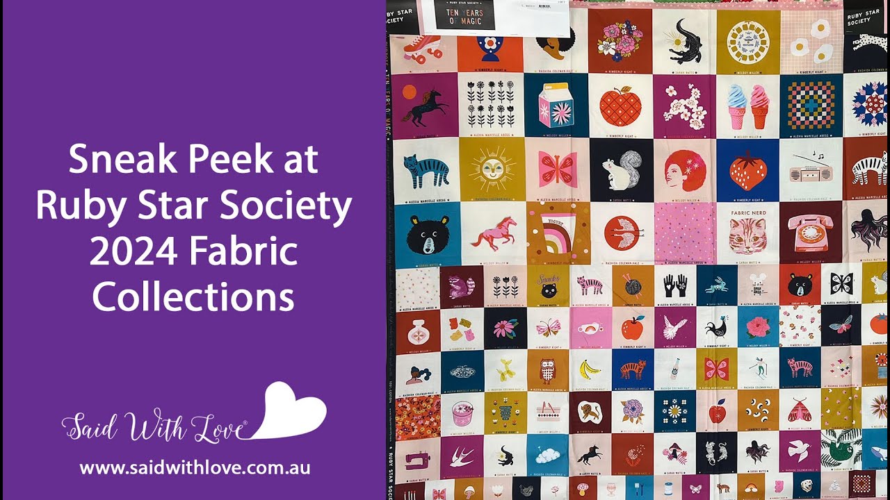 Sneak Peek of the Ruby Star Society fabric collections coming early 2024!