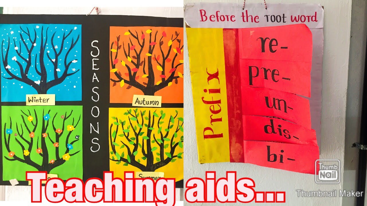 Colourful teaching aids for English B.Ed students @jaza’s world...Easy TLM...