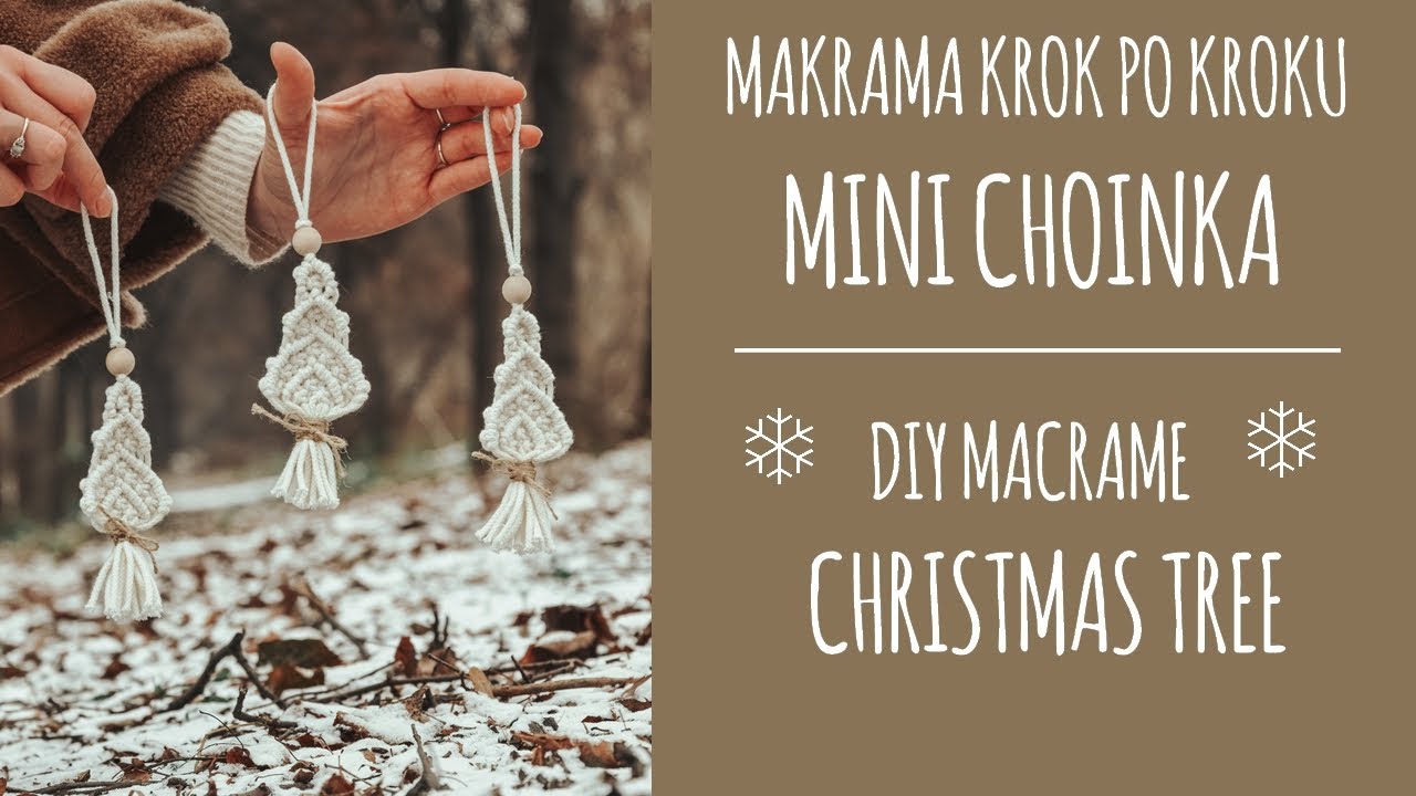 |18| Makrama krok po kroku: Mini choinka - dokładne tłumaczenie węzł&oacute;w  / DIY Macrame christmas tree