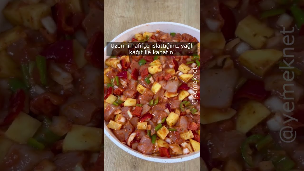 TAVUKLU SEBZE KEBABI (Kes, Karıştır, Fırınla Yapması En Kolay Ana Yemek)