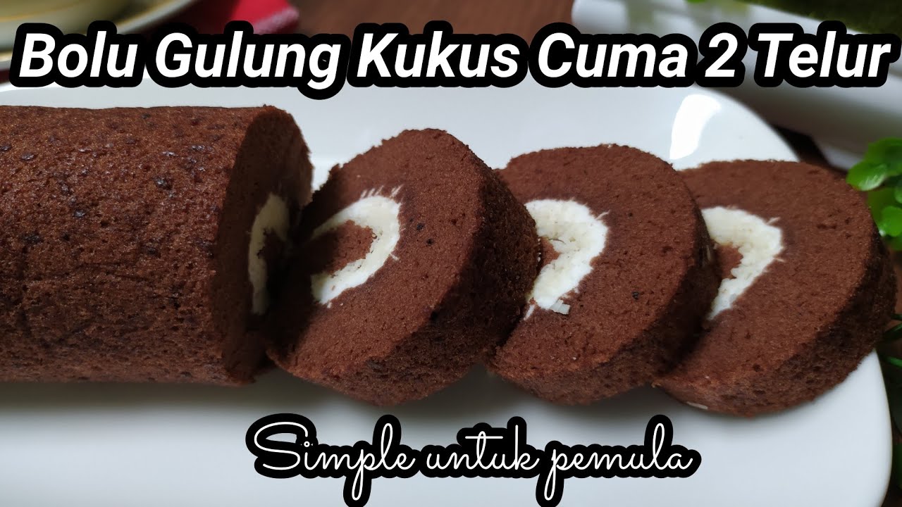 Cara membuat bolu gulung coklat kukus 2 telur takaran sendok