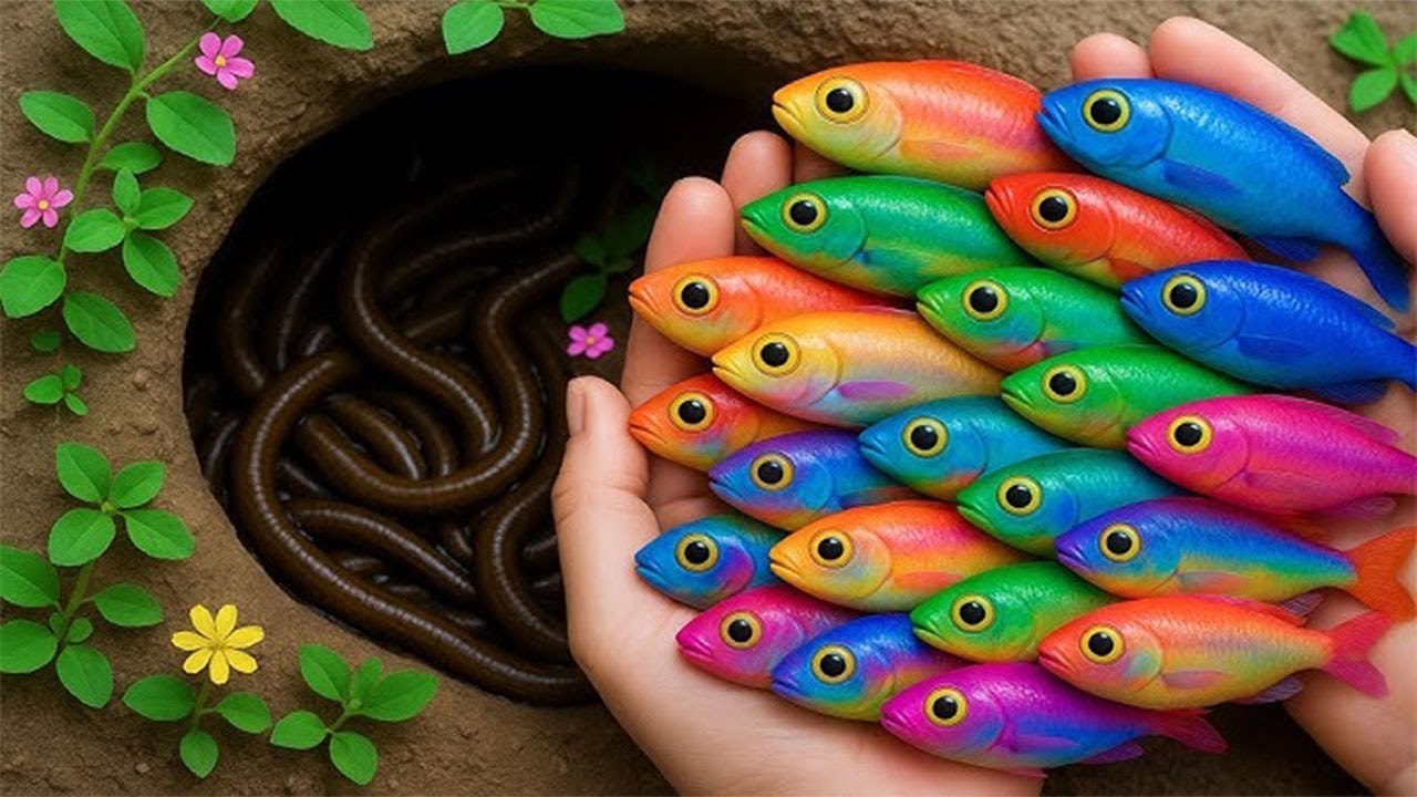 Caught These Colorful Fish Near a Worm Nest… You Won’t Believe What Happened!