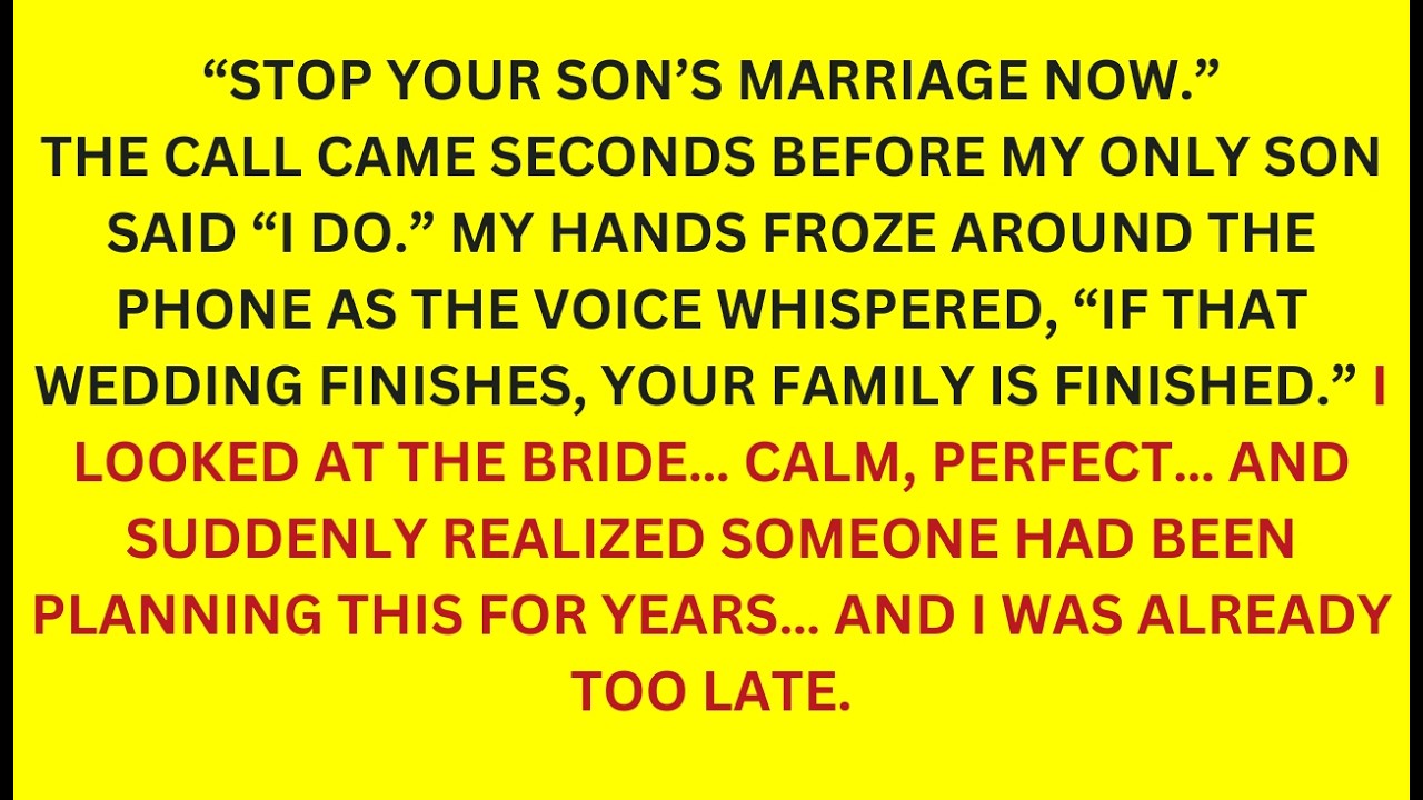 The Wedding Was Seconds Away When An Unknown Caller Called “Stop Your Son’s Marriage Now.”
