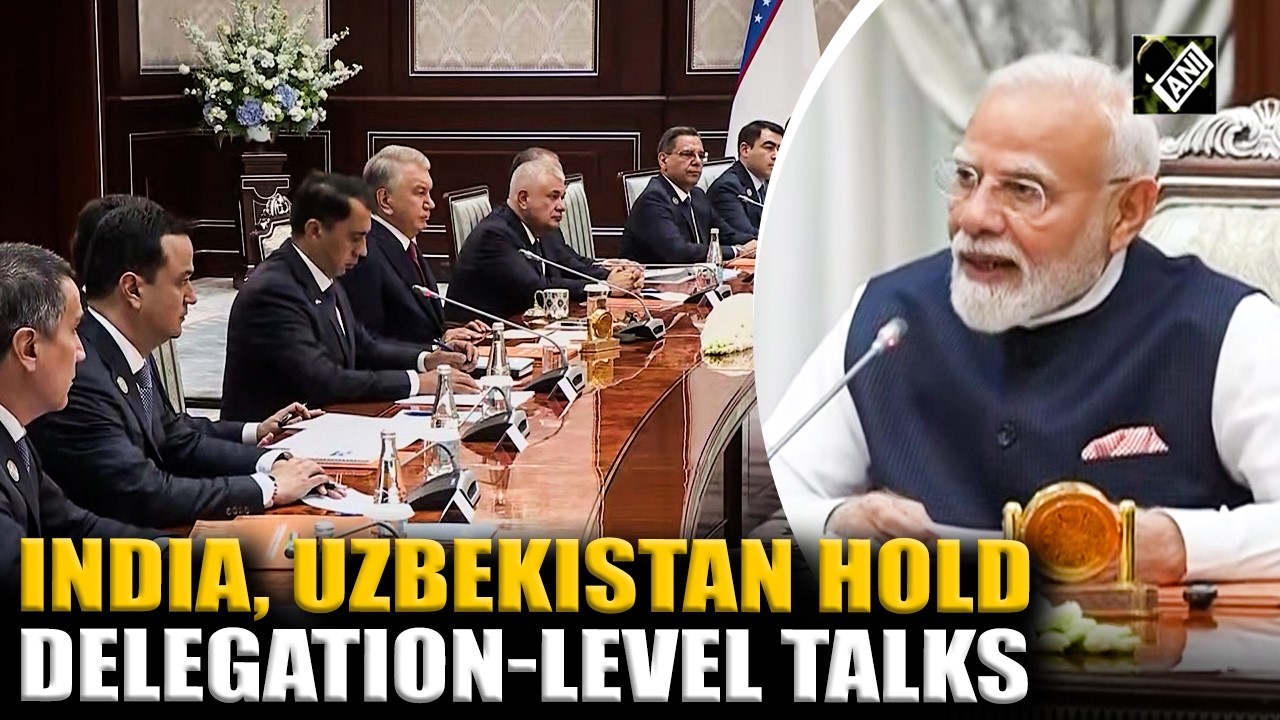 PM Modi holds delegation level talks with Uzbekistan President Shavkat Mirziyoyev in Tashkent