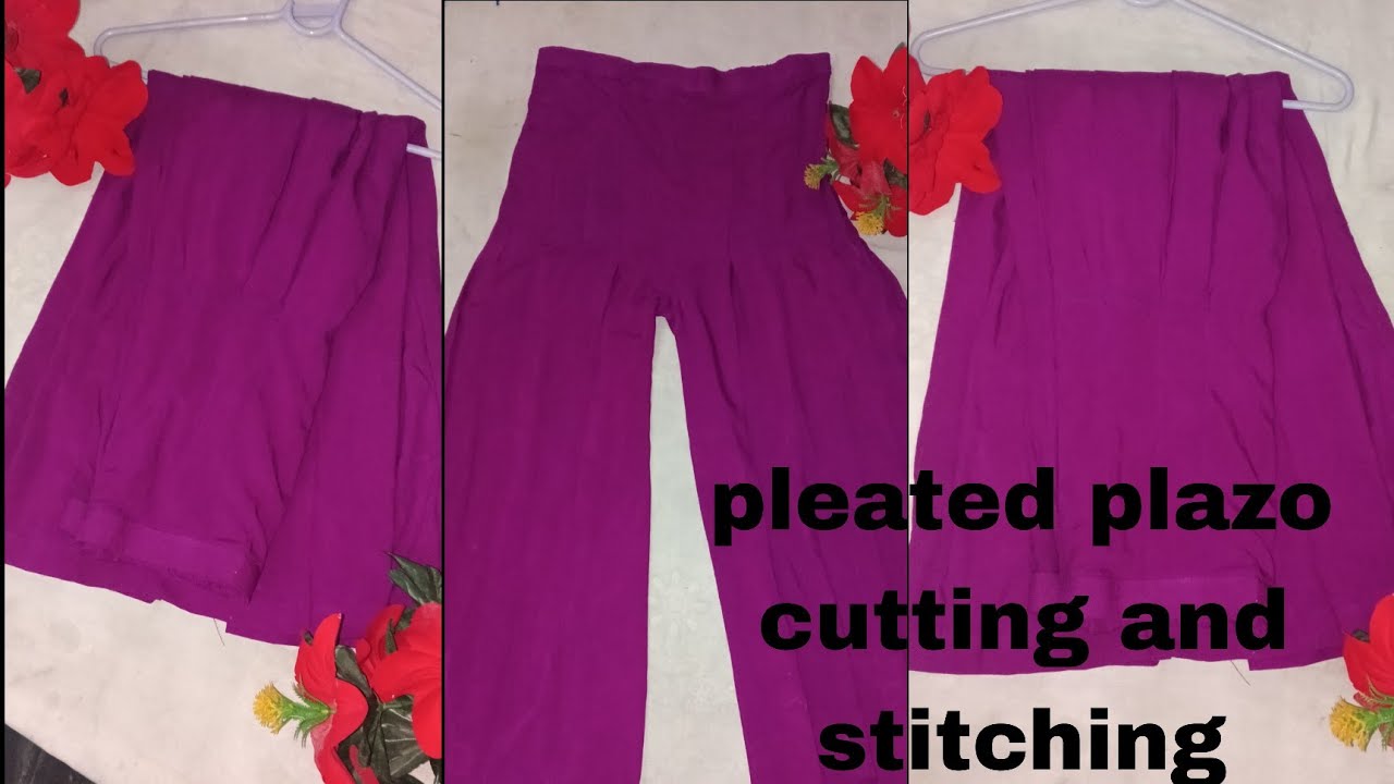 #trouser_design /#trendy pleateds plazo ✨ design and stitching for beginners 😍🔥