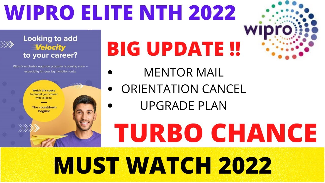 BIG UPDATE FROM WIPRO || TURBO OUT !! GOOD NEWS || MENTOR ALLOCATION #WIPRO #ELITE #TURBO
