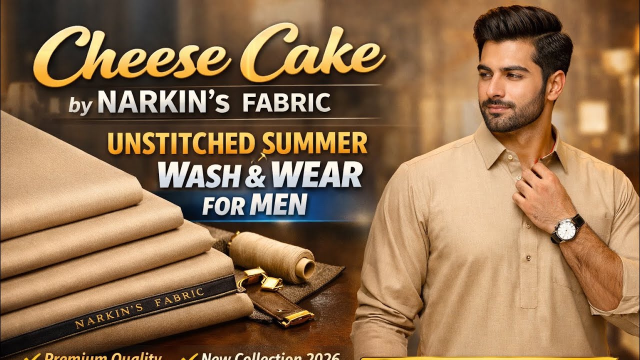 Cheese Cake by NARKIN’s Fabric 😍 | Premium Unstitched Summer Wash&Wear for Men | New Collection 2026