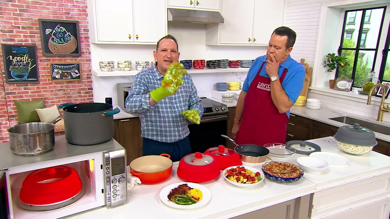 CookCraft Collapsible Silicone Glass Microwave Cover & Lid on QVC